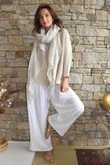 Loom & Thread Pin Tuck Pant White /41=